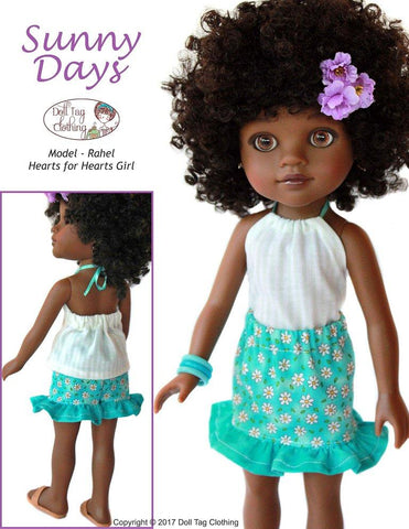 Doll Tag Clothing WellieWishers Sunny Days Skirt and Top 14 to 14.5 inch dolls Pixie Faire