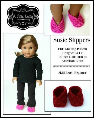 A Little Knitty Knitting FREE Susie Slippers Knitting Pattern Pixie Faire