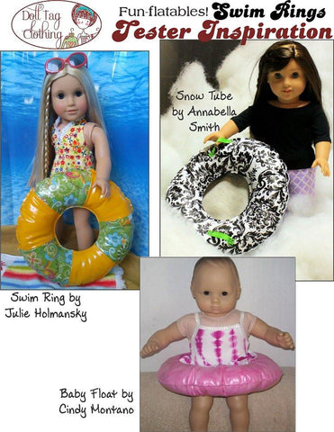 Doll Tag Clothing 18 Inch Modern Swim Rings 18" Doll Accessories Pixie Faire