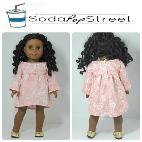 Soda Pop Street 18 Inch Modern The Swing Dress 18" Doll Clothes Pattern Pixie Faire