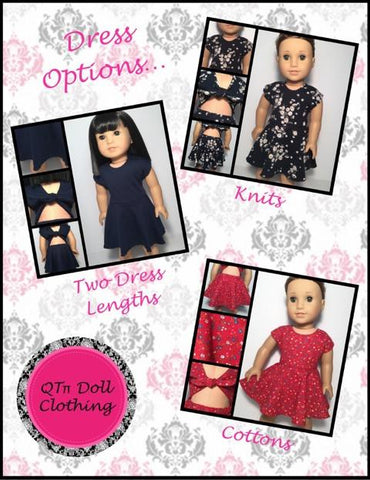 QTπ Doll Clothing 18 Inch Modern Tie Back Romper and Dress 18" Doll Clothes Pixie Faire