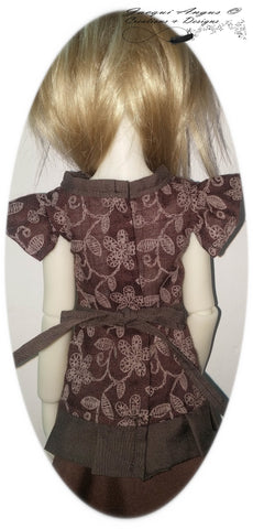 Jacqui Angus Creations & Designs BJD Tea Time Blouse Pattern for MSD Ball Jointed Dolls Pixie Faire