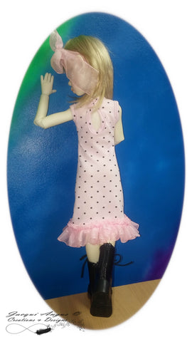 Jacqui Angus Creations & Designs BJD Teardrop Dress and Headband Pattern for MSD Ball Jointed Dolls Pixie Faire