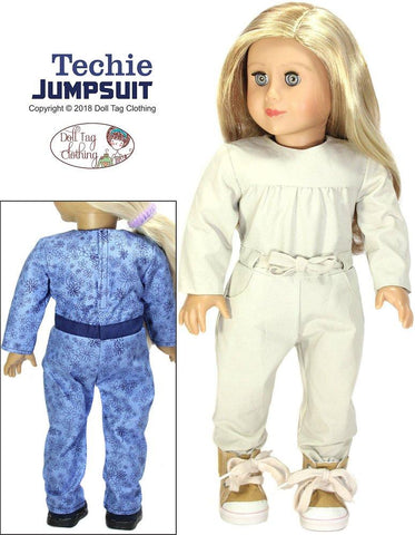 Doll Tag Clothing 18 Inch Modern Techie Jumpsuit 18" Doll Clothes Pattern Pixie Faire