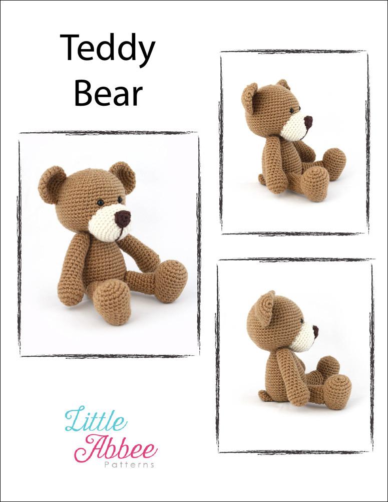 Little Abbee Amigurumi Teddy Bear Amigurumi Crochet Pattern Pixie Faire