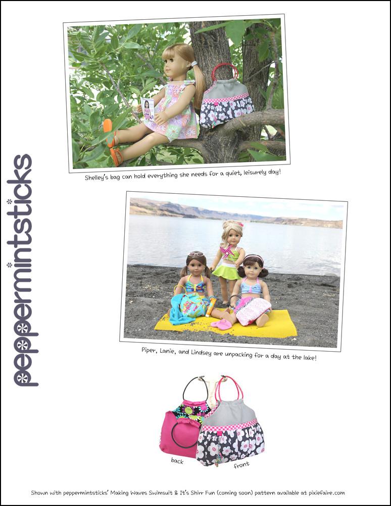 Peppermintsticks 18 Inch Modern Grab 'N Go Tote Bag 18" Doll Accessories Pixie Faire