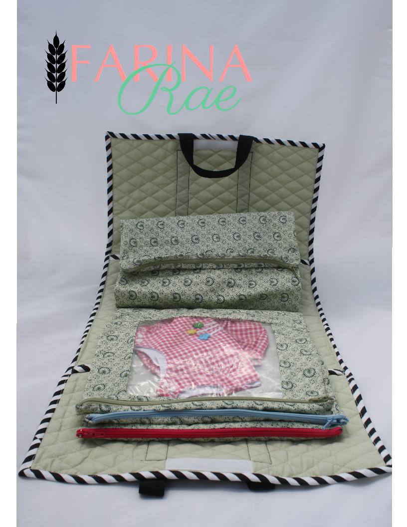 Farina Rae 18 Inch Modern Travel Tote 18" Doll Accessory Pattern Pixie Faire