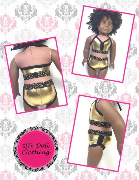 QTπ Doll Clothing 18 Inch Modern Take The Plunge Swimsuit 18" Doll Clothes Pixie Faire