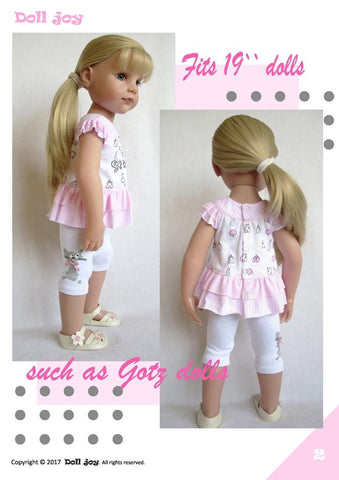 Doll Joy Gotz 19 Inch Tunic and Leggings Pattern for 19" Gotz Dolls Pixie Faire