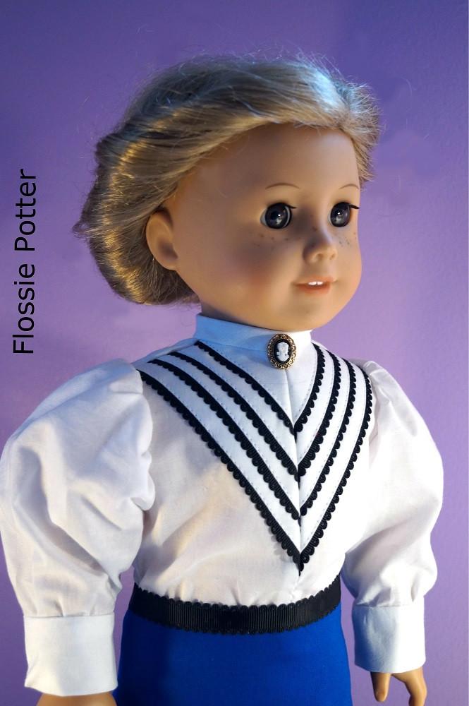 Flossie Potter 18 Inch Historical Turn of the Century Shirtwaists 18" Doll Clothes Pixie Faire