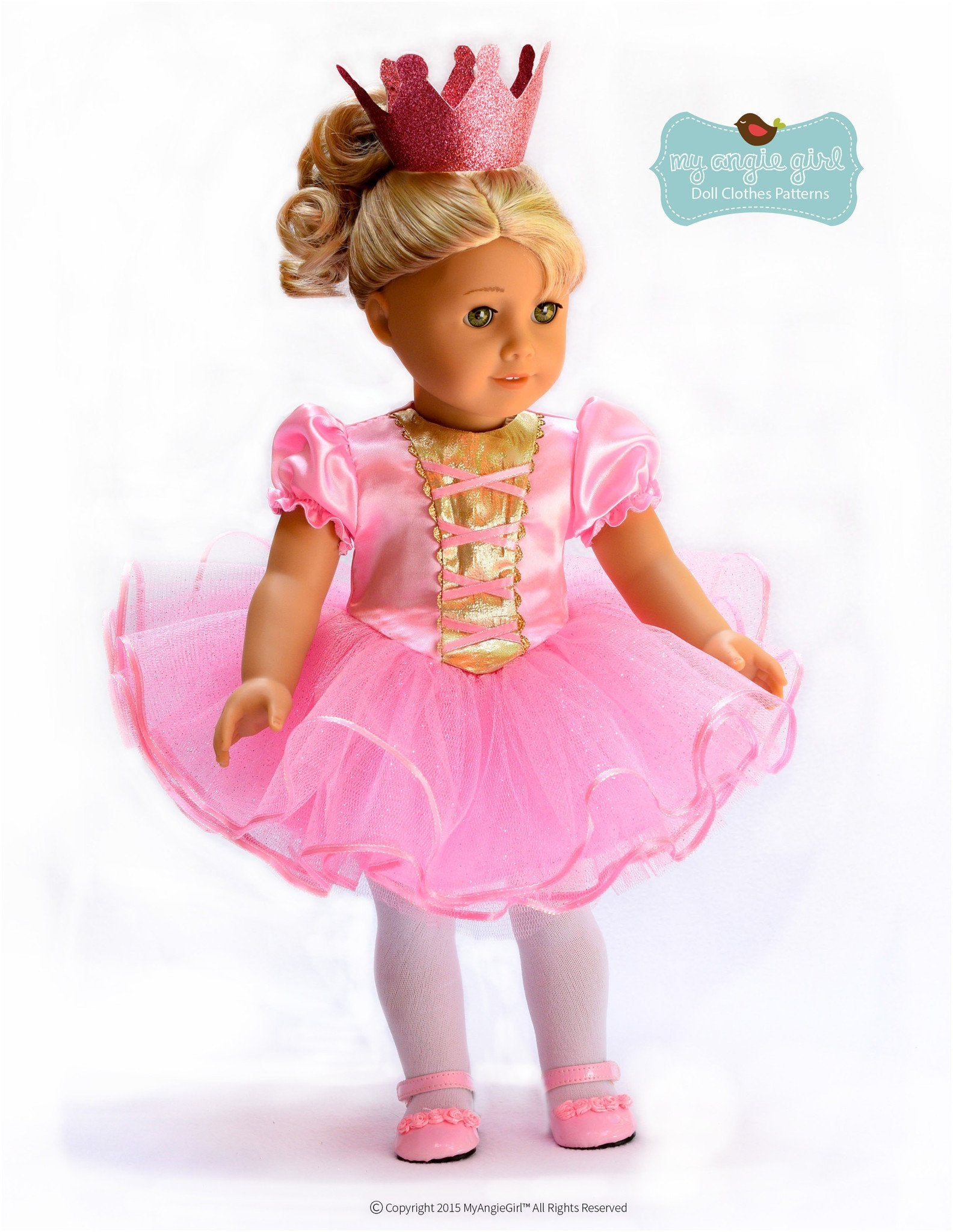 My Angie Girl 18 Inch Modern Tutu Cute Story Book Dress-Up Costume Dress 18" Doll Clothes Pixie Faire