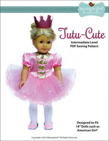 My Angie Girl 18 Inch Modern Tutu Cute Story Book Dress-Up Costume Dress 18" Doll Clothes Pixie Faire