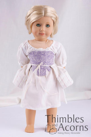 Thimbles and Acorns 18 Inch Historical 18th Century Underpinnings 18" Doll Clothes Pattern Pixie Faire