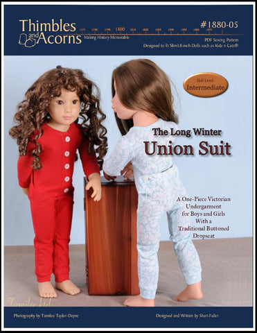 Thimbles and Acorns Gotz/Kidz n Cats Union Suit Pattern for 18" Kidz n Cats and 19" Gotz Dolls Pixie Faire