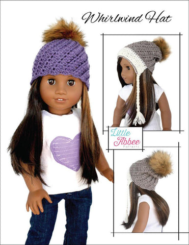 Little Abbee Crochet Whirlwind Hat 18" Doll Crochet Pattern Pixie Faire