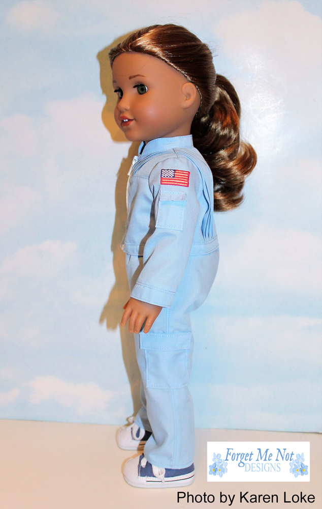 Forget Me Not Designs 18 Inch Modern Space Endeavor Flightsuit 18" Doll Clothes Pattern Pixie Faire