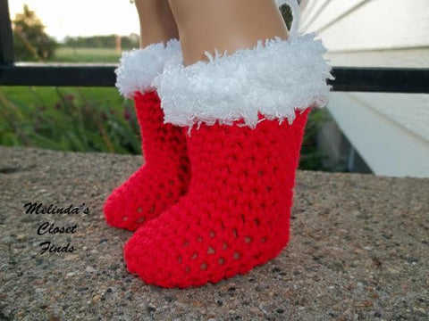 Melinda's Closet Finds Crochet Crocheted Christmas Stocking 18" Doll Crochet Pattern Pixie Faire