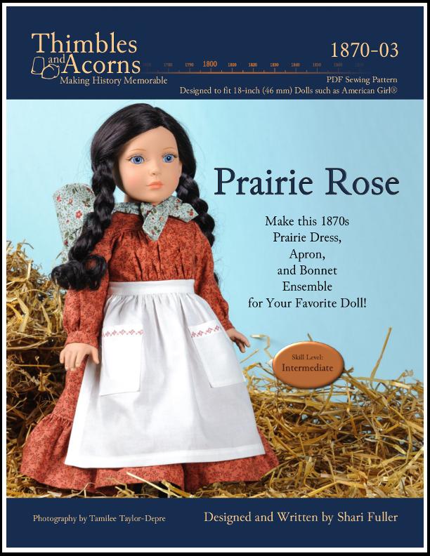 Thimbles and Acorns Prairie Rose Doll Clothes Pattern 18 inch
