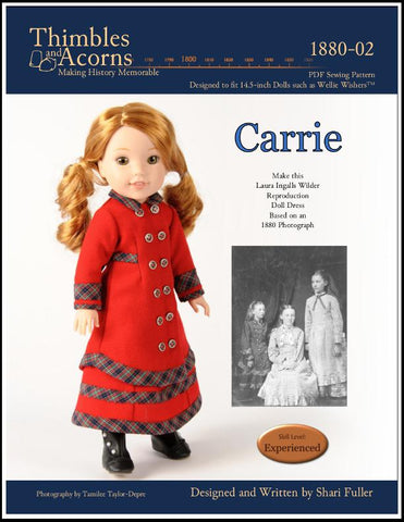 Thimbles and Acorns WellieWishers Carrie 14.5" Doll Clothes Pattern Pixie Faire