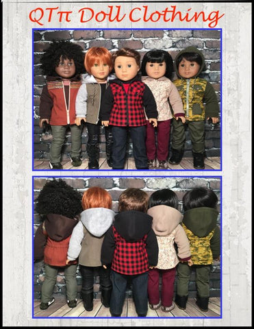 QTπ Doll Clothing 18 Inch Modern Utility Jacket 18" Doll Clothes Pattern Pixie Faire