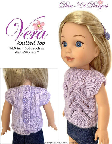 Dan-El Designs WellieWishers Vera 14.5" Doll Knitting Pattern Pixie Faire