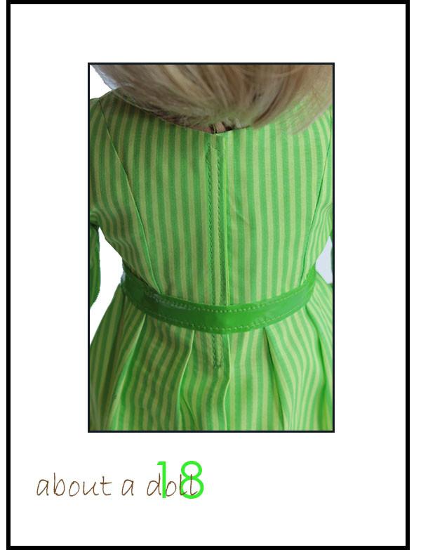 About A Doll 18 18 Inch Modern The Volant Dress 18" Doll Clothes Pattern Pixie Faire