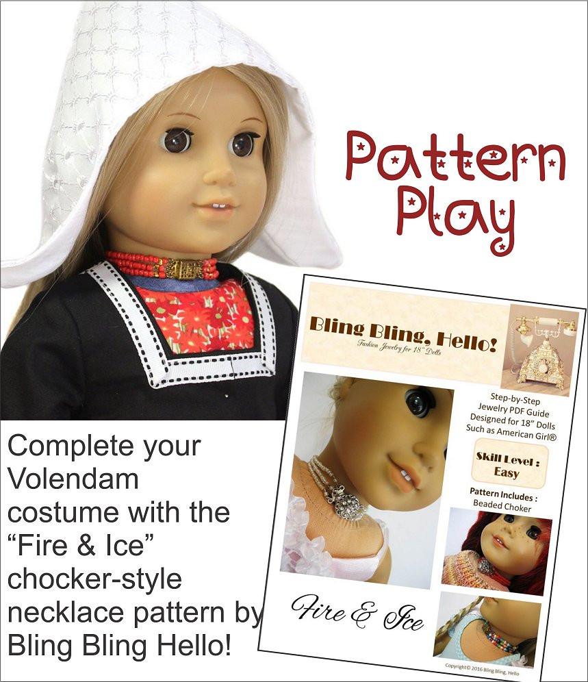 Doll Tag Clothing 18 Inch Historical Volendam: A Dutch Folk Costume 18" Doll Clothes Pixie Faire