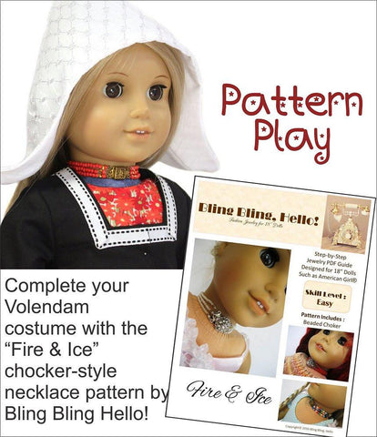 Doll Tag Clothing 18 Inch Historical Volendam: A Dutch Folk Costume 18" Doll Clothes Pixie Faire