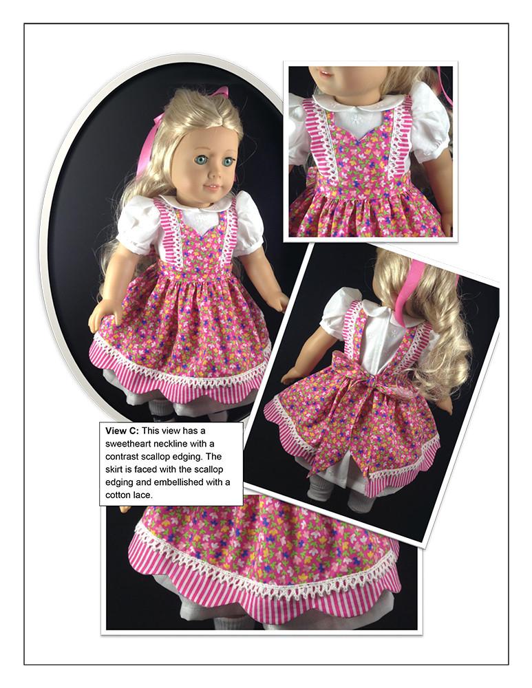 Crabapples 18 Inch Historical Walk In The Park 18" Doll Clothes Pattern Pixie Faire