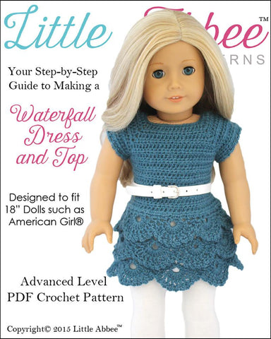 Little Abbee Crochet Waterfall Dress and Top Crochet Pattern Pixie Faire