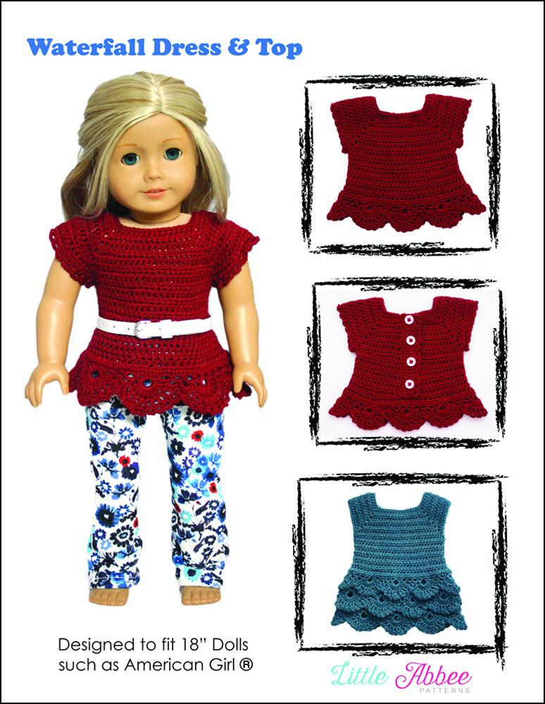 Little Abbee Crochet Waterfall Dress and Top Crochet Pattern Pixie Faire