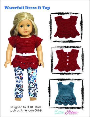 Little Abbee Crochet Waterfall Dress and Top Crochet Pattern Pixie Faire