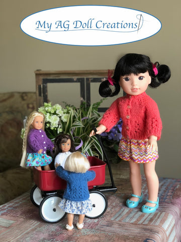 My AG Doll Creations Mini Karina's Cozy Sweater Knitting Pattern For Mini Dolls Pixie Faire