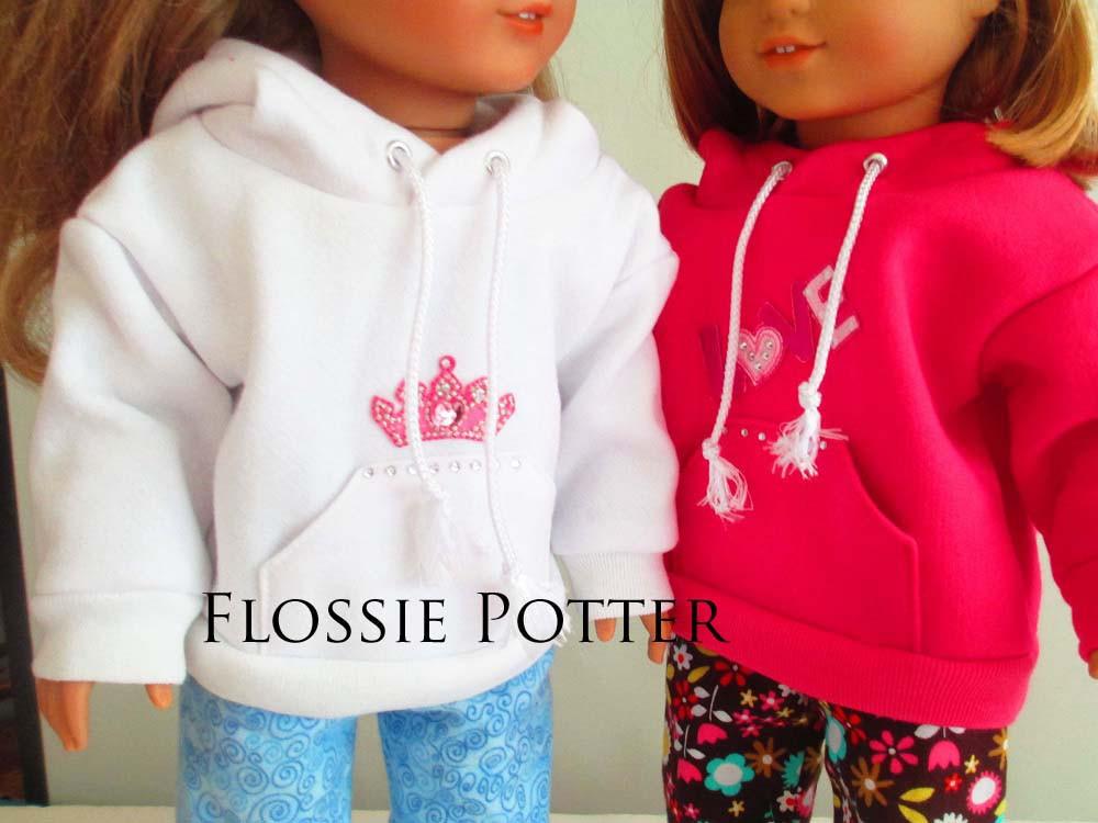 Flossie Potter 18 Inch Modern Weekend Wear Pullover Hoodie and PJ Pants 18" Doll Clothes Pixie Faire