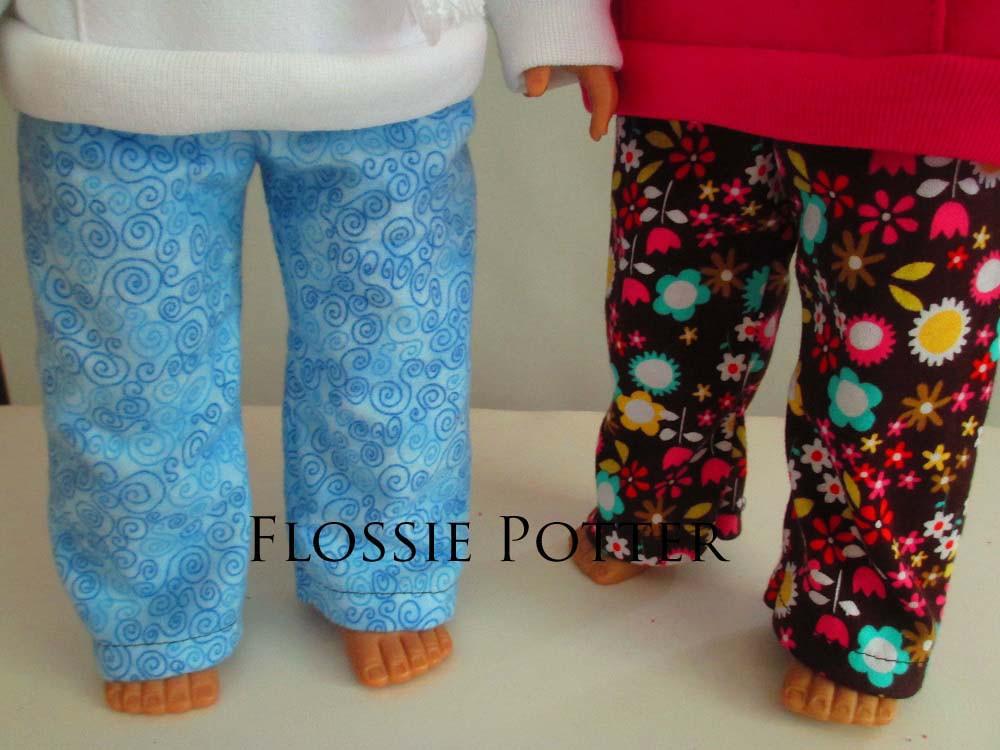 Flossie Potter 18 Inch Modern Weekend Wear Pullover Hoodie and PJ Pants 18" Doll Clothes Pixie Faire