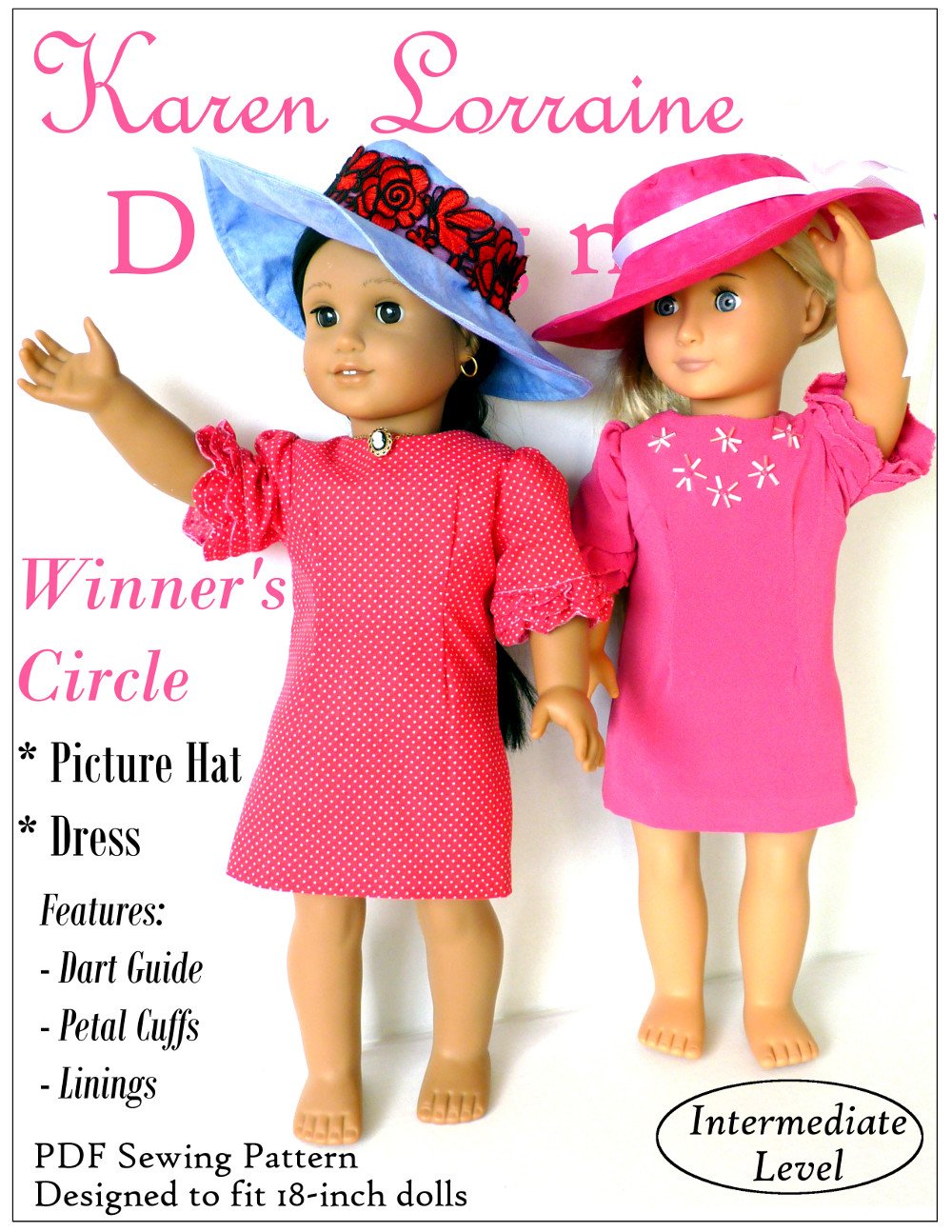 Karen Lorraine Design 18 Inch Modern Winner's Circle 18" Doll Clothes Pattern Pixie Faire