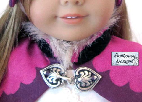 Dollhouse Designs 18 Inch Modern Nordic Winter Cape & Cap 18" Doll Clothes Pixie Faire