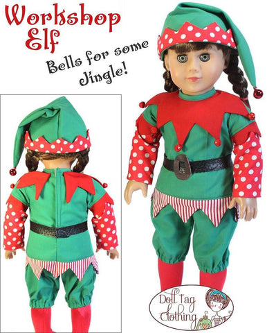 Doll Tag Clothing 18 Inch Modern Workshop Elf 18" Doll Clothes Pattern Pixie Faire