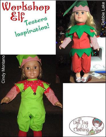 Doll Tag Clothing 18 Inch Modern Workshop Elf 18" Doll Clothes Pattern Pixie Faire