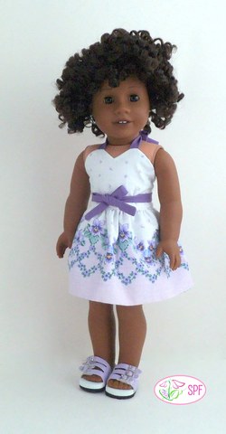 Sweet Pea Fashions 18 Inch Modern Wrap & Tie Halter Dress and Top 18" Doll Clothes Pattern Pixie Faire