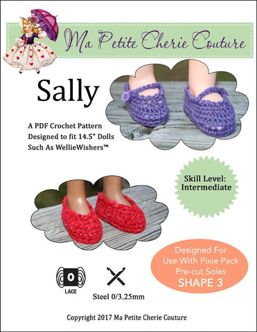 Mon Petite Cherie Couture WellieWishers Sally 14.5" Doll Clothes Crochet Pattern Pixie Faire