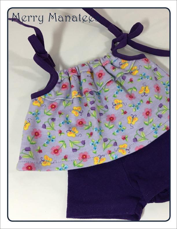 Merry Manatees WellieWishers Catching Z's 14.5" Doll Clothes Pattern Pixie Faire