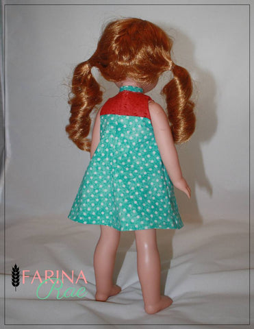Farina Rae WellieWishers Christy Dress 14-14.5" Doll Clothes Pattern Pixie Faire