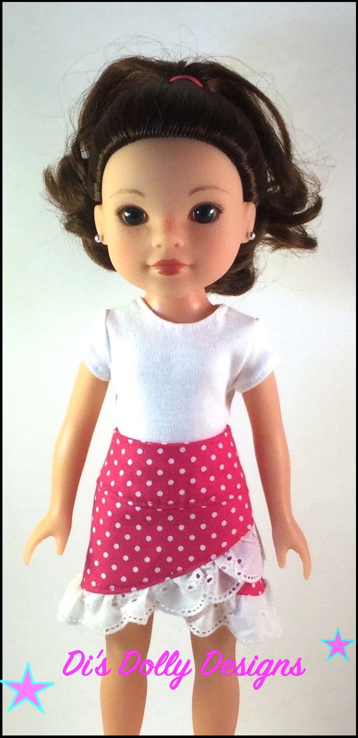 Di's Dolly Designs WellieWishers Criss Cross Skirt 14-14.5" Doll Clothes Pattern Pixie Faire