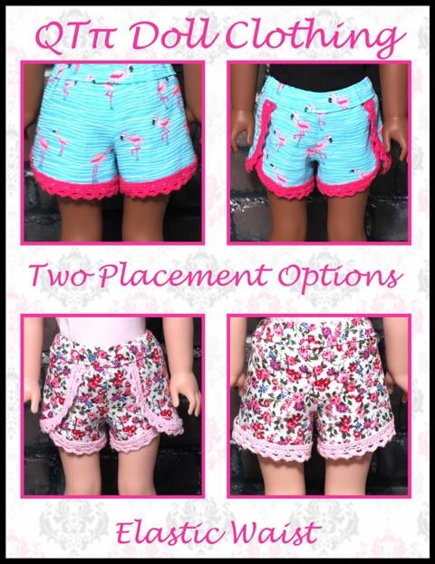 QTπ Doll Clothing WellieWishers Lace Dolphin Shorts 14.5" Doll Clothes Pattern Pixie Faire