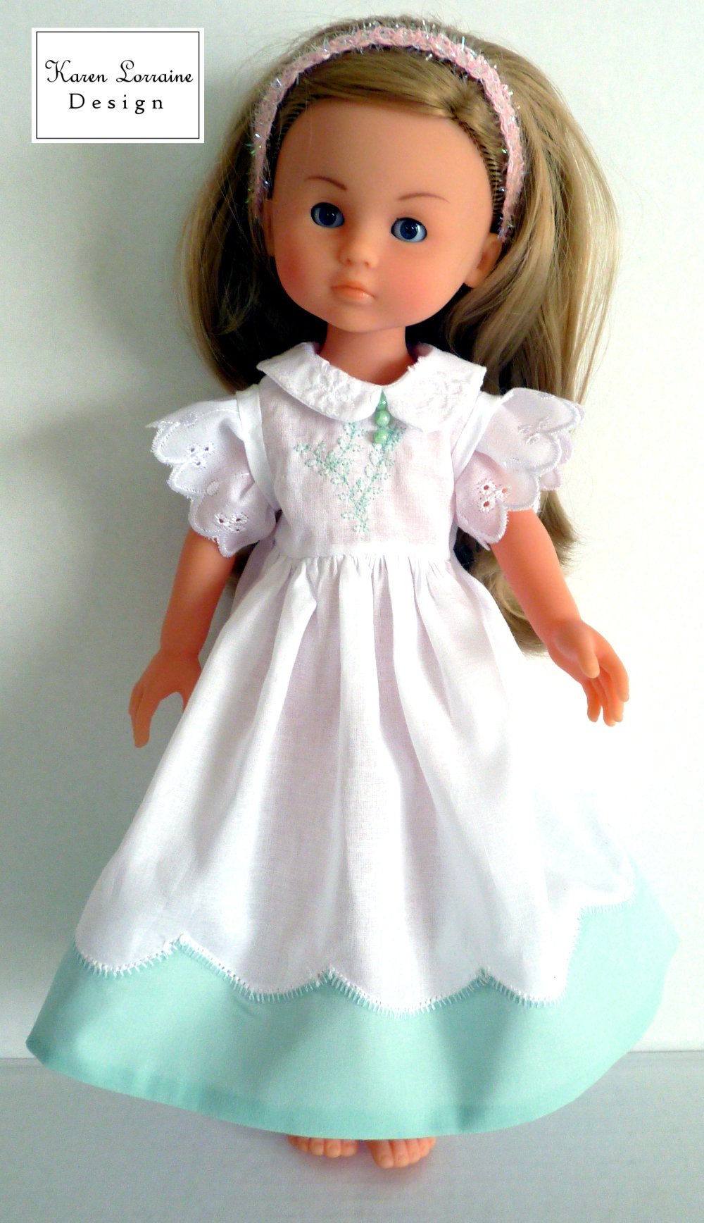 Karen Lorraine Design WellieWishers Heirloom Luncheon 13-14.5 Inch Doll Clothes Pattern Pixie Faire
