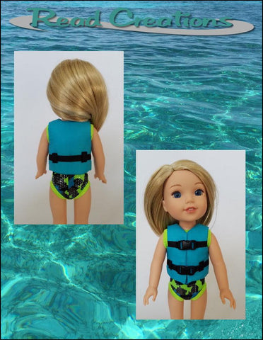 Read Creations WellieWishers Life Jacket 14-14.5" Doll Clothes Pattern Pixie Faire