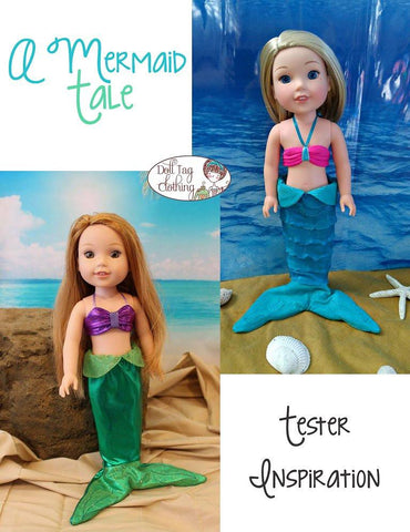 Doll Tag Clothing WellieWishers A Mermaid Tale for 13-14.5" Dolls Pixie Faire