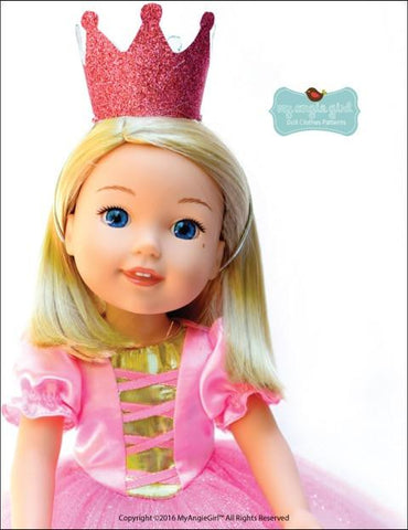 My Angie Girl WellieWishers Story Book Collection: Pointy Hat and Princess Crowns 14.5" Doll Clothes Pattern Pixie Faire