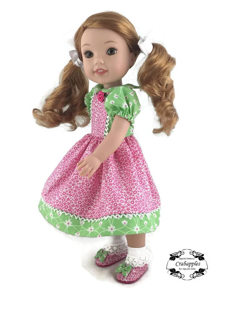 Crabapples WellieWishers School Girl 14-14.5 Inch Doll Clothes Pattern Pixie Faire
